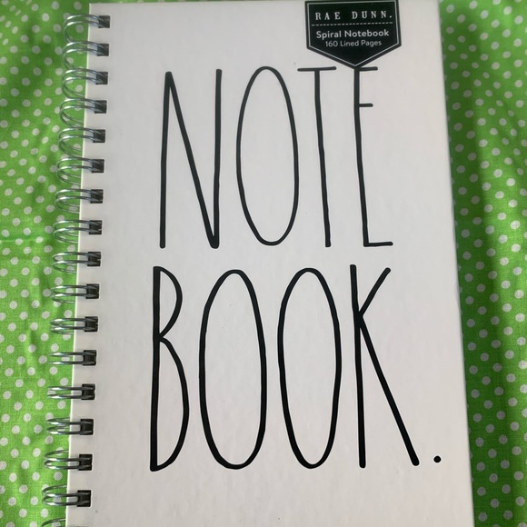 NWT Rae Dunn Spiral Bound Notebook (160 lined pgs)